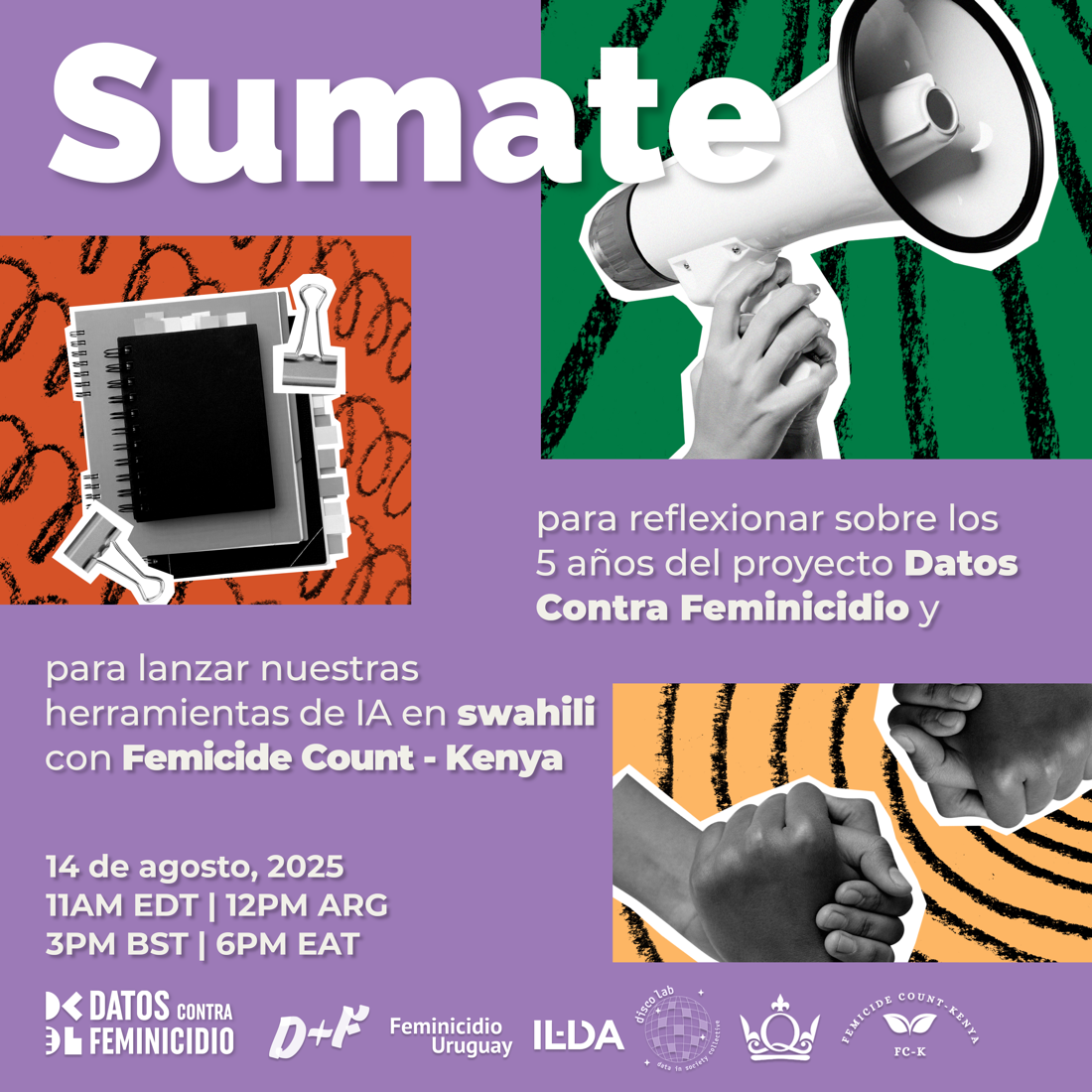 ¡Celebrá con nosotras 5 años de Datos Contra Feminicidio + herramientas en Swahili!